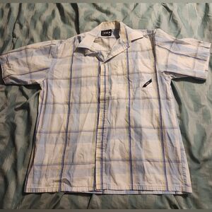 South Pole Button Up‎ Short Sleeve Shirt Men's Size Medium Multicolor.